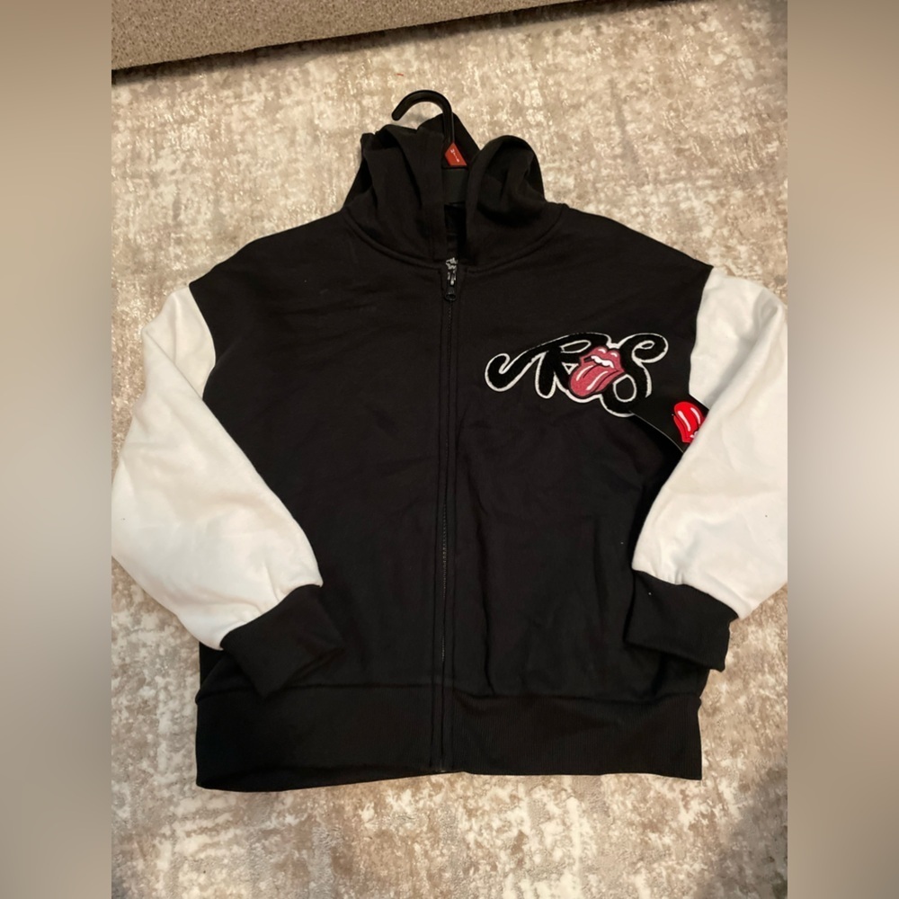 The Rolling Stones Black and White Kids Jacket with embroidered detail size M - Picture 5 of 6